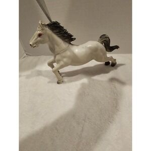 Imperial Horse‎ Figure White Black Mane ©1983 Hong Kong Vintage 8.5"